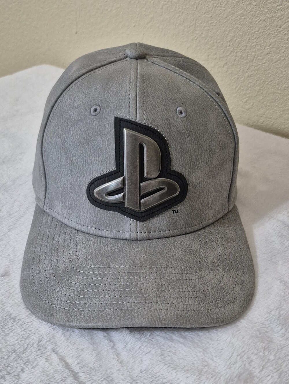 PlayStation Suede Gray Logo Cap